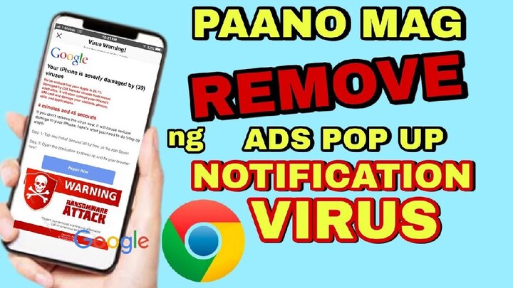 REMOVE NATIN ANG VIRUS ADS POP UP NOTIFICATION SA CHROME BROWSER | JOVTV