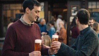 Sand sculpture advertisement: Please hold this beer for me first...