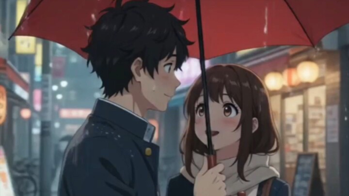 Rainy Night Love Story ❤️ | Sad Anime Edit #anime Heart Touching Anime Love Story 🌧️❤️ #bilibili