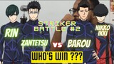 (Duet Striker Battle) Rin & Zantetsu - Nikko ikki & Barou | BlueLock