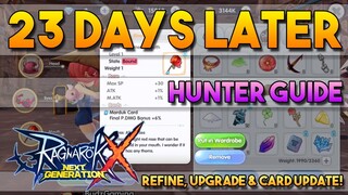 Hunter Update 23 Days Later Almost 5k Attack (Upgrades, Refine & Cards) - ROX