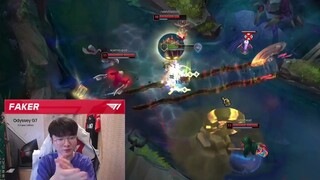 "Chủ tịch" Faker vỗ tay khen đồng đội combat đỉnh của chóp dù thiếu mình