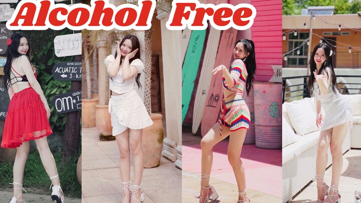 【Lin Xiao C】Mabuk? Gaya liburan musim panas♥Twice《Bebas Alkohol》4 set kostum ganti, cover lagu lengk