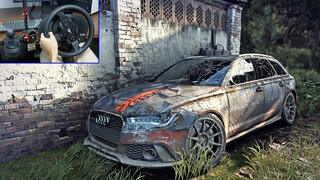 Rebuilding AUDI RS6 AVANT (Twin Turbo 850HP) - Forza Horizon 5 | Thrustmaster T300RS Gameplay