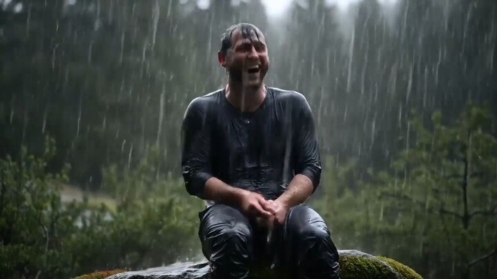 rain relaxing smile