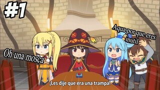 Aqua siendo Aqua | El crossover mas legendario del anime #1 | isekai quartet