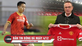 Bản tin Bóng Đá ngày 4/12 | HLV Rangnick ra mắt Man Utd; Hùng Dũng chính thức vắng mặt AFF Cup 2020