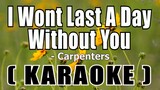 I Wont Last A Day Without You ( KARAOKE ) - Carpenters