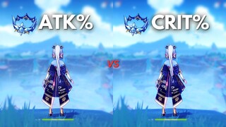 F2P : Ayaka ATK% vs Crit% Circlet!! Best Build for Ayaka?? [ Genshin Impact ]