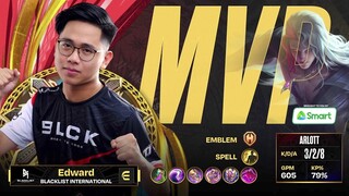 Arlott Edward MVP Game 2 Blacklist International vs Omega | PlayOffs Day 1 MPL Philippines Season 11