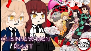 Chainsaw Man React a KIMETSU NO YAIBA ❤️ DEMON SLAYER