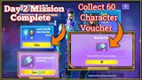 Get Free 60 Character Voucher | Wanted  Carlo 2nd Clue Unlock | Day 2 Mission Complete