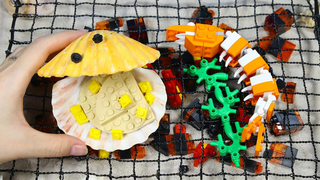 การกิน LEGO SEAFOOD - Mukbang Lego In Real Life/ Stop Motion Cooking & ASMR