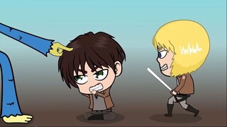 Chibi Attack Titan VS Huggy Wuggy - Attack On Titan Animation