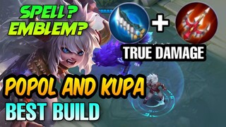 POPOL AND KUPA BEST BUILD | BEST SPELL | BEST EMBLEM | MOBILE LEGENDS BANG BANG | ANYTHING 4 YOU