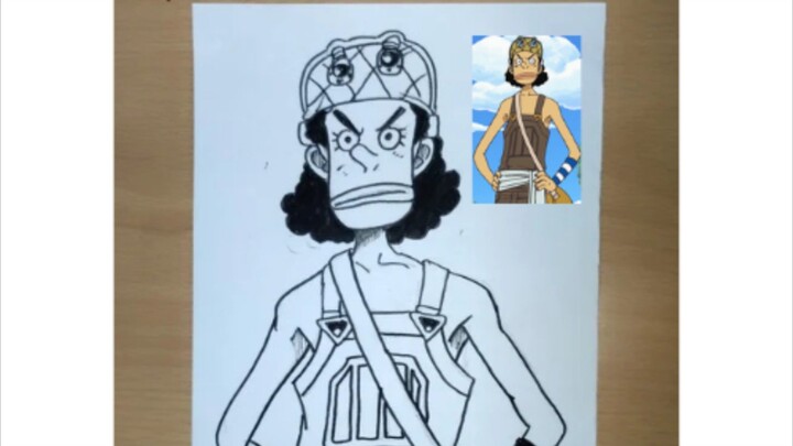menggambar usopp