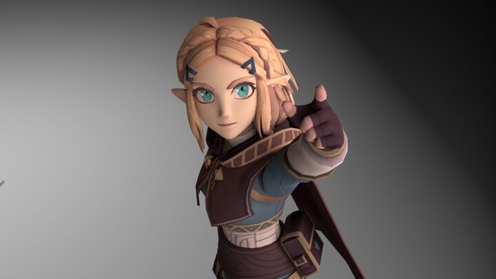 Animasi penyelesaian kemenangan Putri Zelda