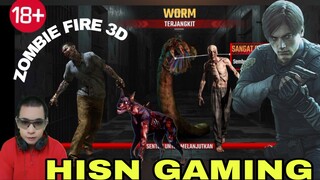 melawan zombie cacing di game zombie fire 3D