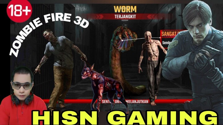 melawan zombie cacing di game zombie fire 3D
