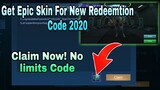 NEW REDEEM CODE ON MOBILE LEGENDS 2021 | GET FREE PERMANENT SKIN | MOBILE LEGENDS 2021 REEDEM CODE