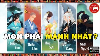 Tân Tiếu Ngạo VNG || NGŨ ĐẠI MÔN PHÁI - MÔN PHÁI NÀO MANH NHẤT? || Thư  Viện Game