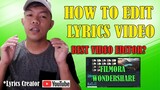 HOW TO START/EDIT LYRICS VIDEO || BEST VIDEO EDITOR || FILMORA || vlog#11