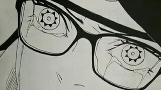 Boruto ch 80, Sarada actived mangekyou sharingan....