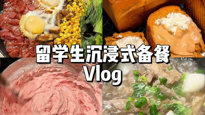 วีล็อกเตรียมอาหารของนักเรียนต่างชาติ | ซี่โครงเนื้อตุ๋นรสเลิศ 🥩 • ข้าวหม้อดินกระทะแบน 🍚 • ขนมปังสอดไ