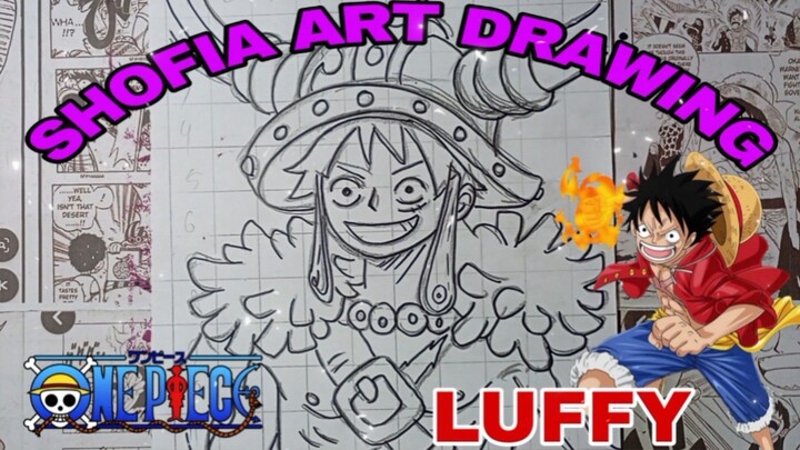 drawing LUFFY dari anime one piece