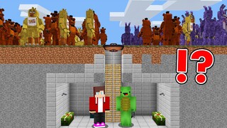 Fnaf vs Secret bunker - Minecraft (Maizen Mizen Mazien) jj and mikey