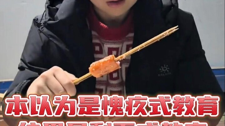 She could’ve finished it all, but her maternal love was just too great.