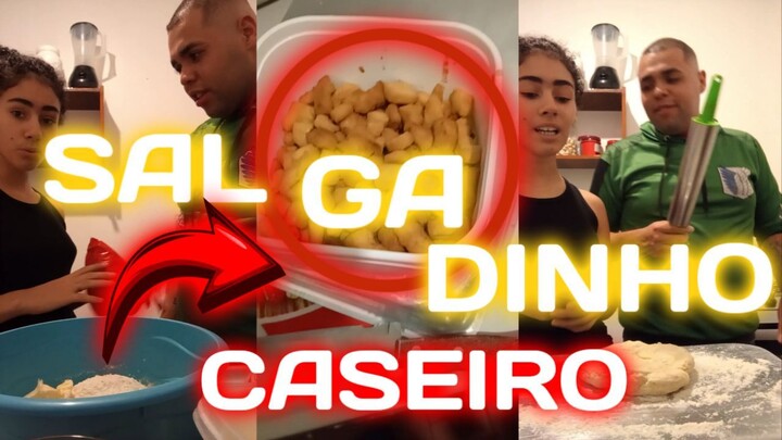 FIZEMOS SALGADINHO CASEIRO PELA PRIMEIRA VEZ! DEU CERTO?