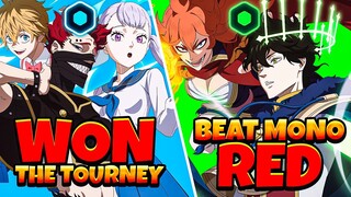 MONO GREEN BEATS MONO RED! MONO BLUE WINS THE TOURNAMENT! (KR Tourney Review) | Black Clover Mobile