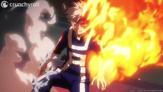 Todoroki VS Deku Battle scene