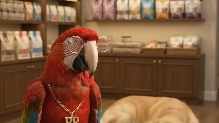 Dog_and_bird_opening_treats
