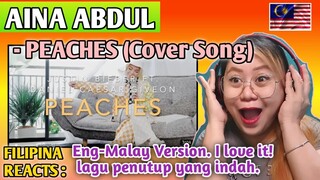 AINA ABDUL - PEACHES (Cover Song) || FILIPINA REACTS