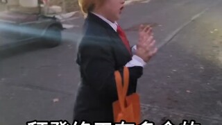 A child cosplaying as Trump became an instant hit on Halloween!
