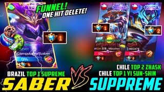 One Hit Delete! Funneling Top 1 Supreme Saber vs. Top 1 Supreme Yi Sun-Shin & Supreme No.2 Zhask