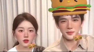 #ZhaoLusi and #WangAnyu Livestream special effect is really hilarious
