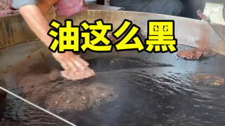 The oil used to make Pakistani fritters is so black it looks like used motor oil