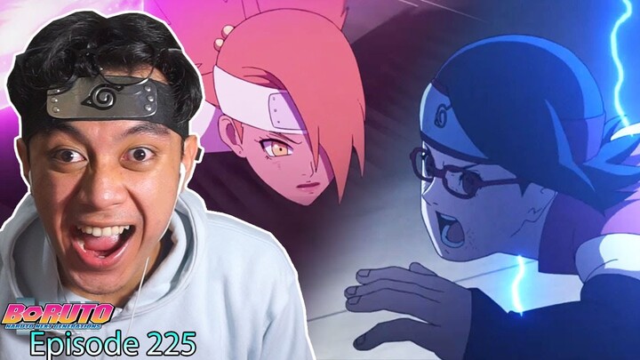 Chidori Sarada Terlalu Kuat | SARADA VS CHOCHO | Boruto Episode 225 Indonesia REACTION