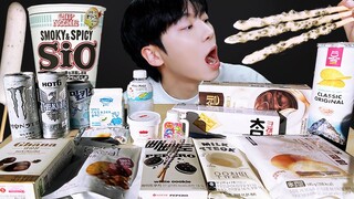 ASMR MUKBANG | 화이트 디저트 아이스크림 편의점 젤리 먹방 & WHITE DESSERT  JELLY CANDY ICE CREAM EATING