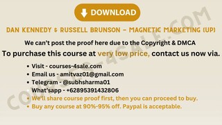 [Course-4sale.com] -  Dan Kennedy & Russell Brunson - Magnetic Marketing (UP)