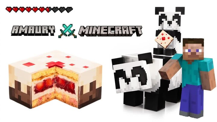 [Đại sư bánh ngọt Pháp Amaury Guichon] Gấu trúc Minecraft và bánh kem
