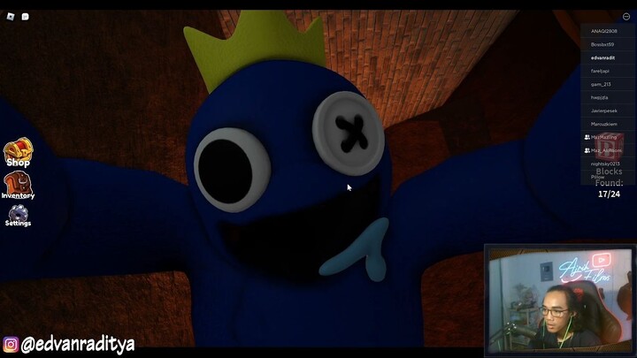 KETEMU MONSTER BIRU - SEREM BANGET NGEJAR MULU , ROBLOX HORROR INDONESIA