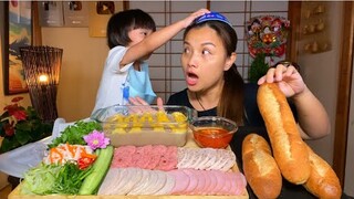 Ngất Ngây Pate Bơ Dầu Trứng Trét Bánh Mì Kẹp Nem Chả Hành Ớt Cay Cay Hít Hà Hà  #718