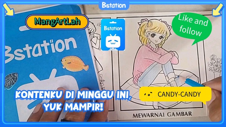 Mewarnai gambar Candy-Candy di lembar mewarnai jadul Part 4