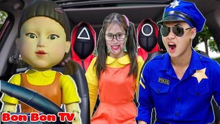 Giải Cứu Búp Bê SQUID GAME Thoát Khỏi Nhà Tù | Trò Chơi Con Mực SQUID GAME 2021 | bon bon TV