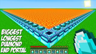 What if YOU BUILD MOST LONGEST DIAMOND END PORTAL in Minecraft ! UNUSUAL PORTAL !