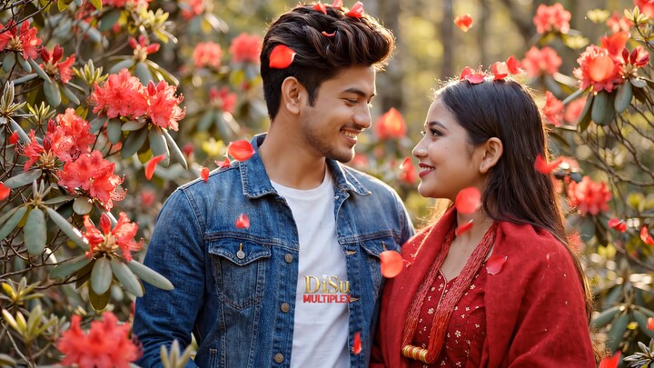 लाली गुराँसै फुलाउने • Lali Guransai Fulaune | Deep Sharma | Romantic Nepali AI Music Video